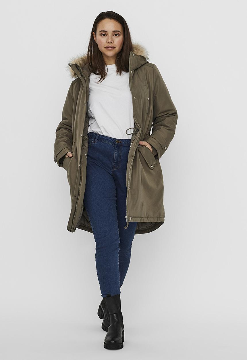 Vero Moda - Curve trok 3/4 parka  - bungee cord