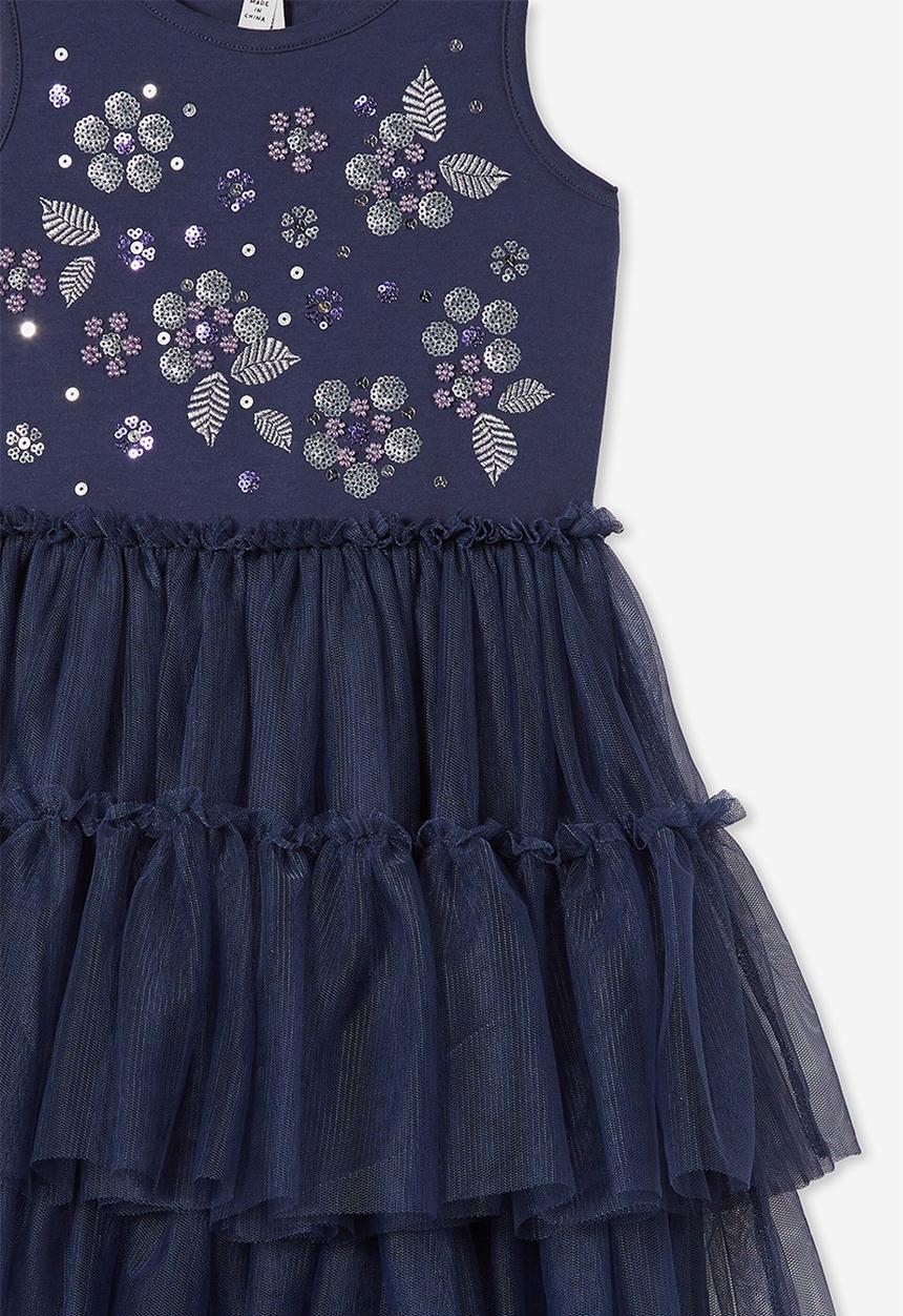 Cotton On - Iris dress up dress - indigo/tropical floral
