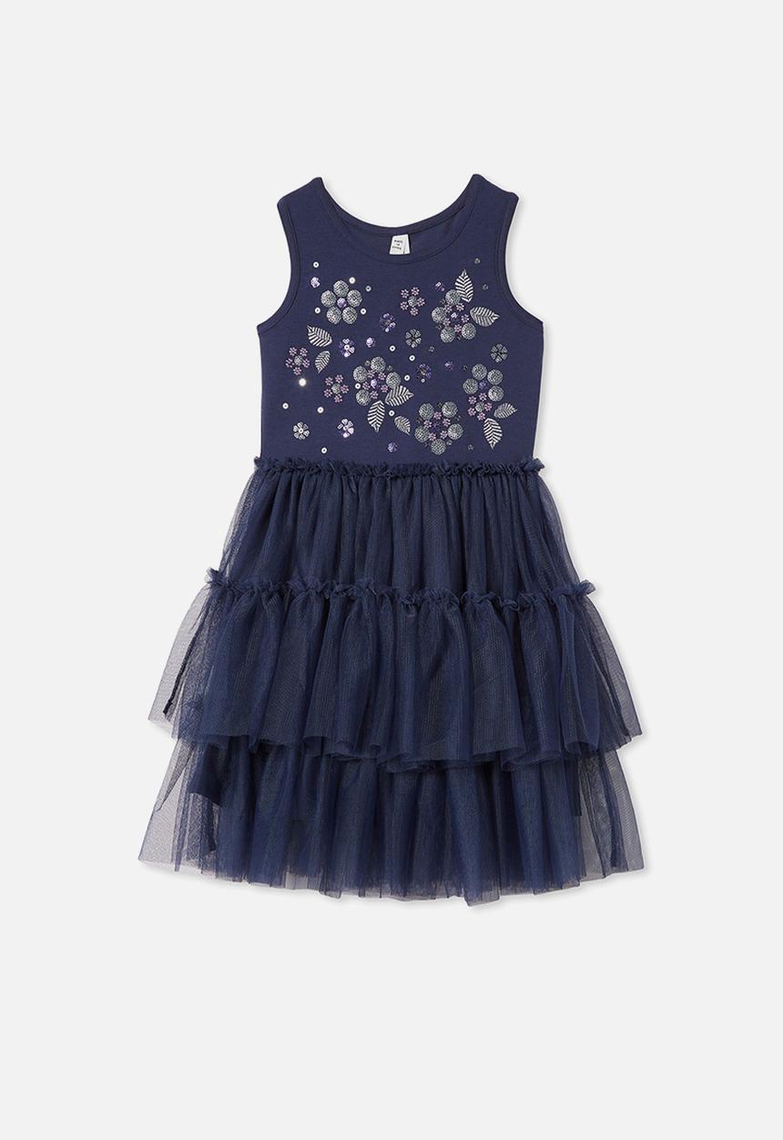 Cotton On - Iris dress up dress - indigo/tropical floral