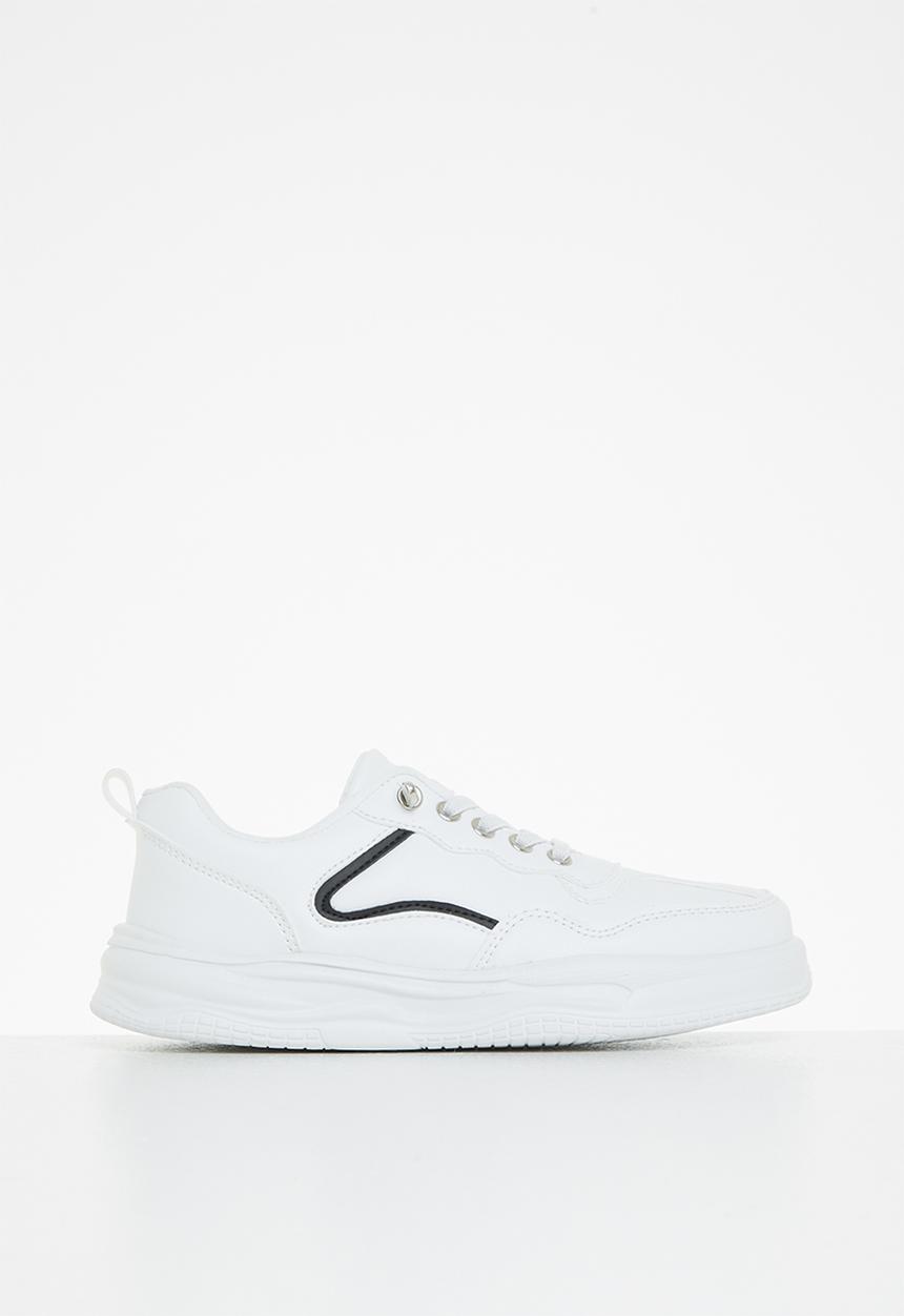Rebel Republic - Boys sporty sneaker - white & black