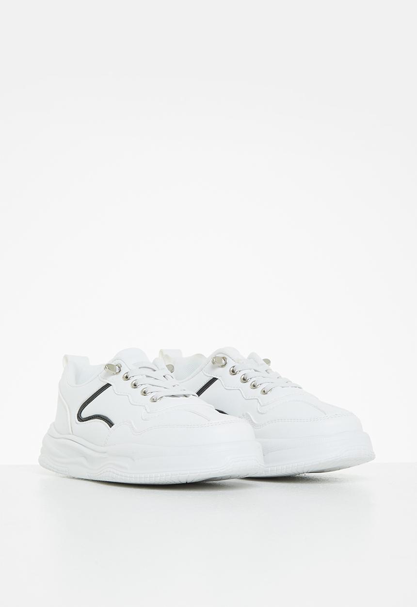 Rebel Republic - Boys sporty sneaker - white & black