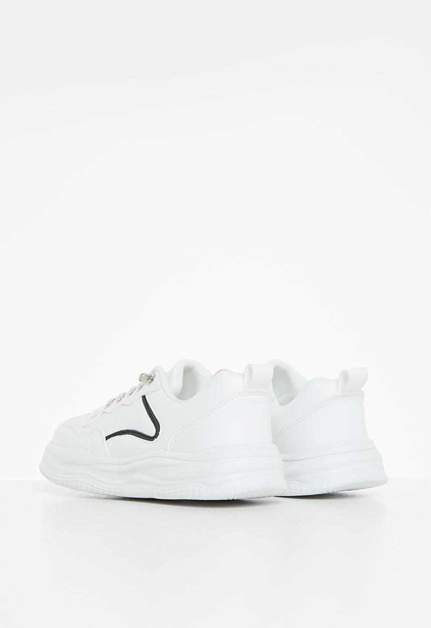 Rebel Republic - Boys sporty sneaker - white & black
