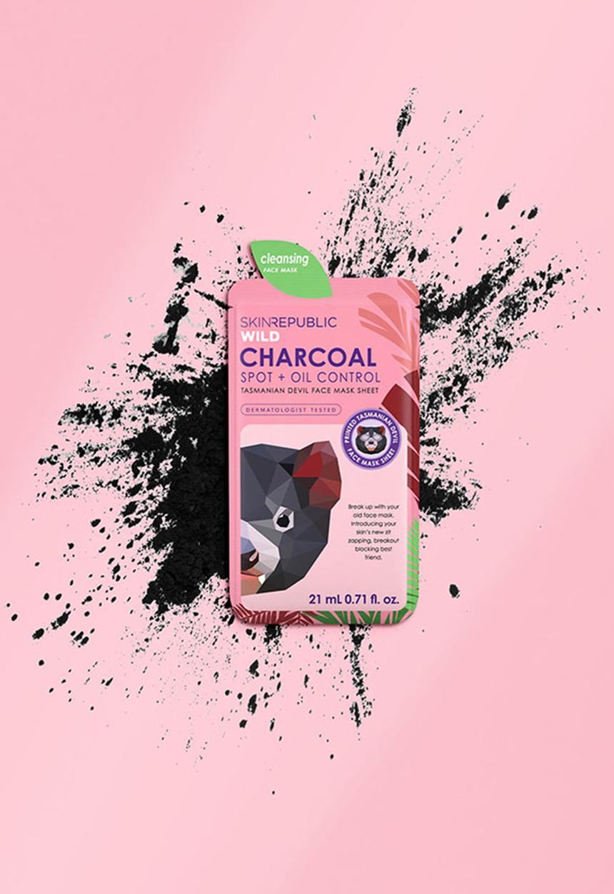Skin Republic - Charcoal Spot + Oil Control Tasmanian Devil Face Mask Sheet
