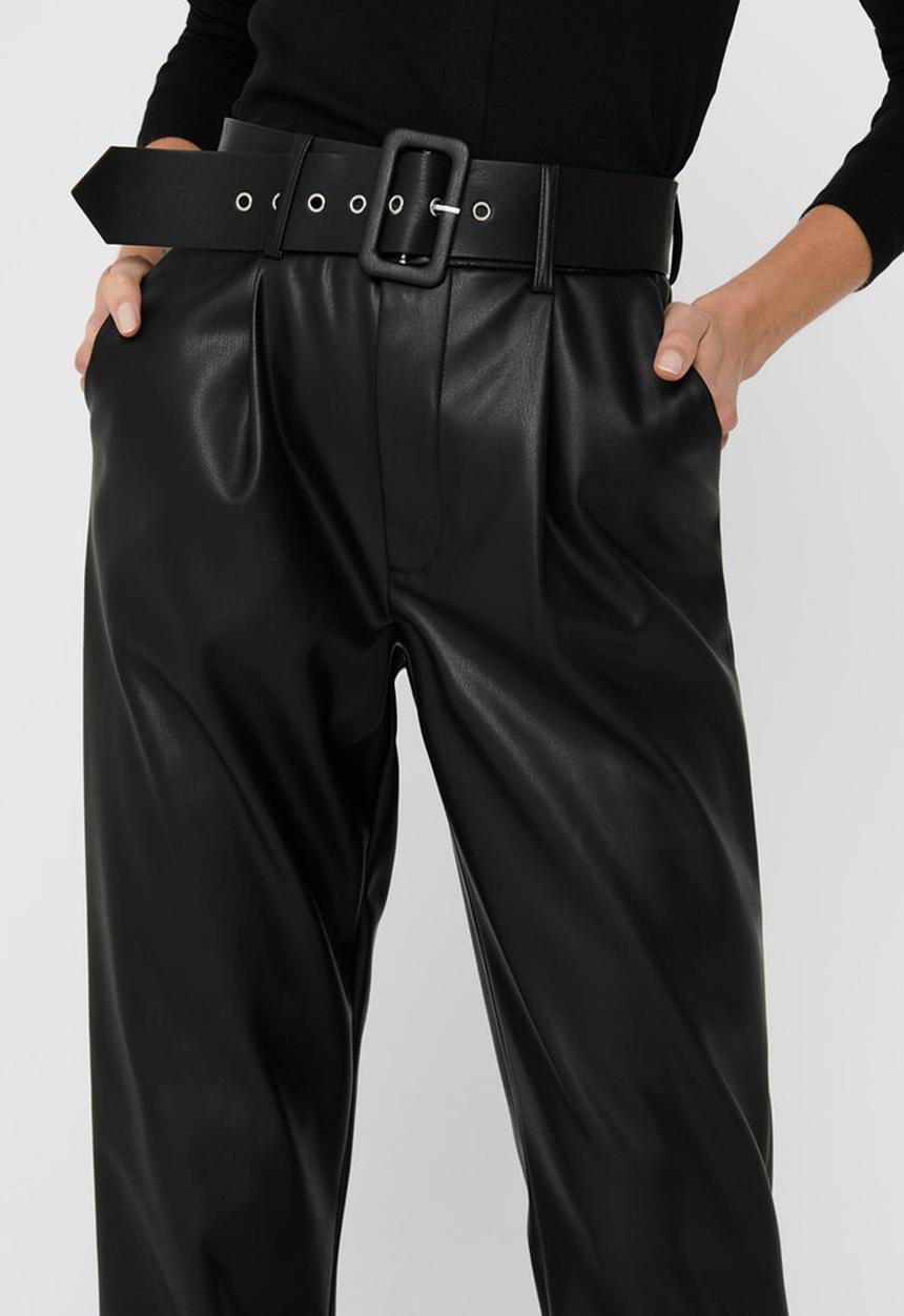 ONLY - Nanny high waist pant - black