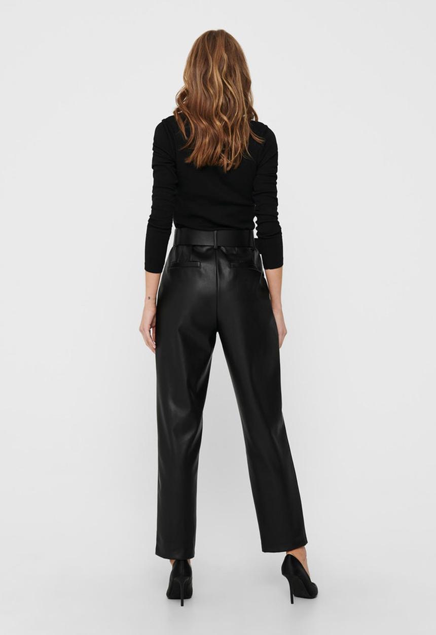 ONLY - Nanny high waist pant - black