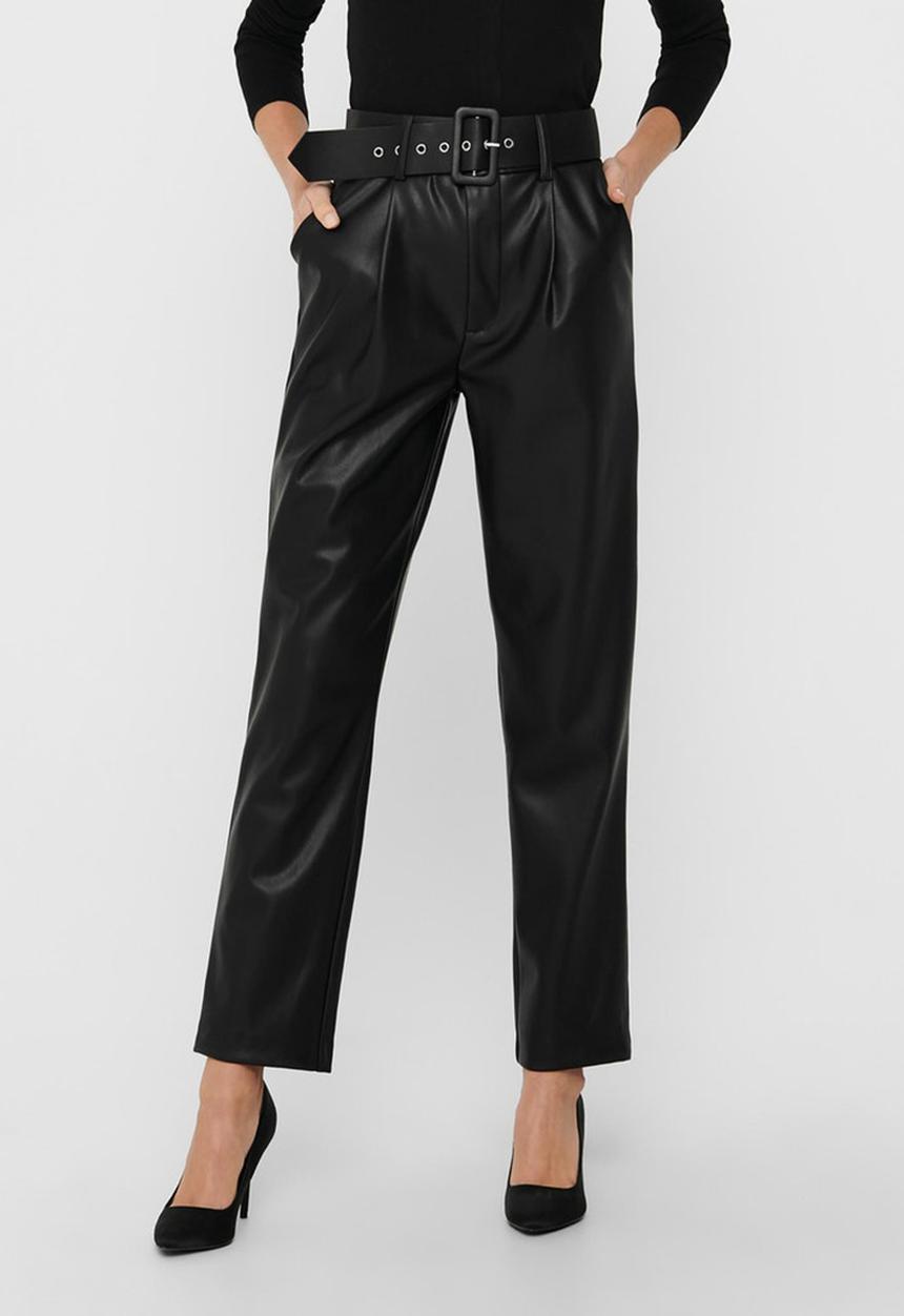 ONLY - Nanny high waist pant - black