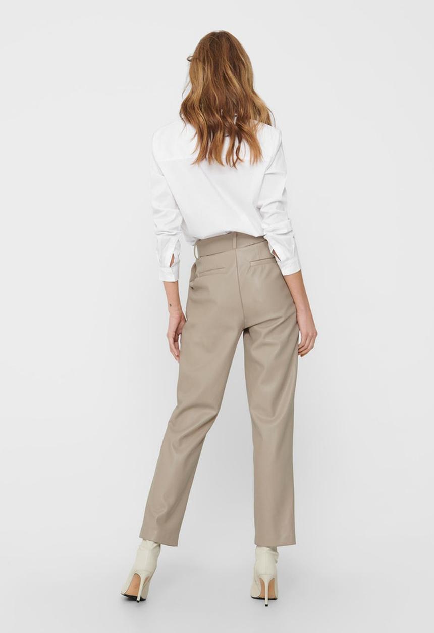 ONLY - Nanny high waist pant - cobblestone