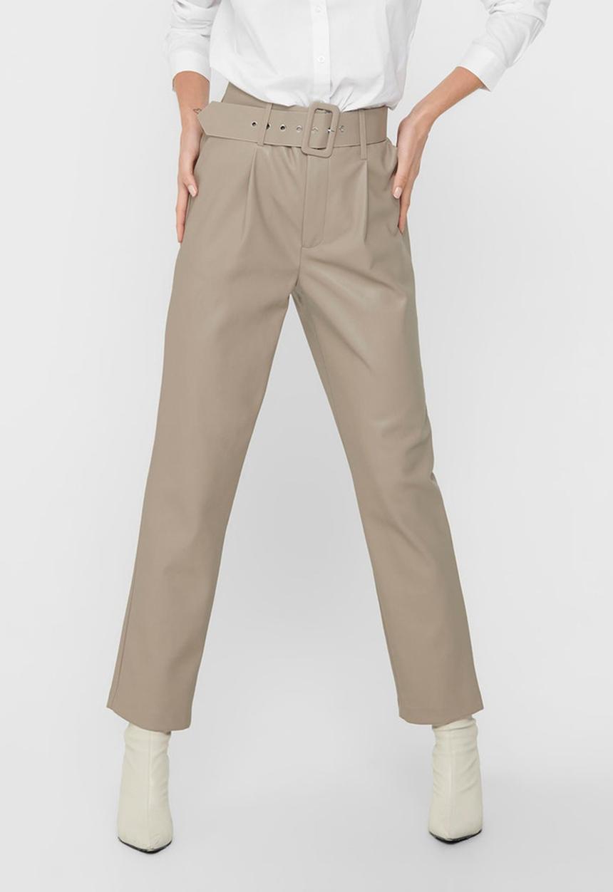 ONLY - Nanny high waist pant - cobblestone