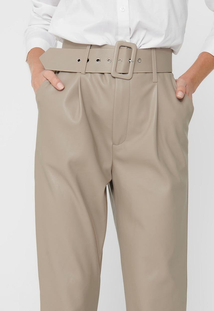 ONLY - Nanny high waist pant - cobblestone