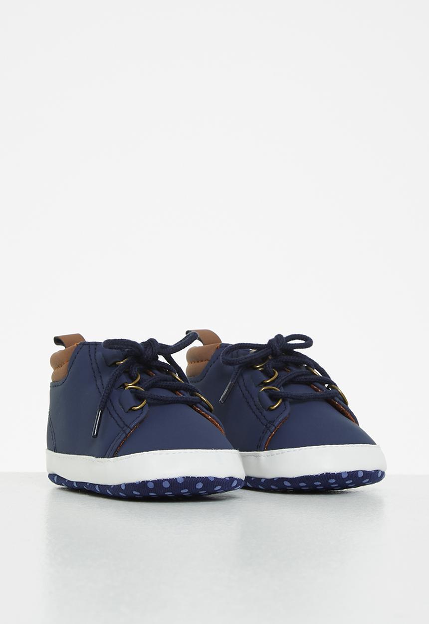 Pop Candy - Boys lace up sneakers - navy