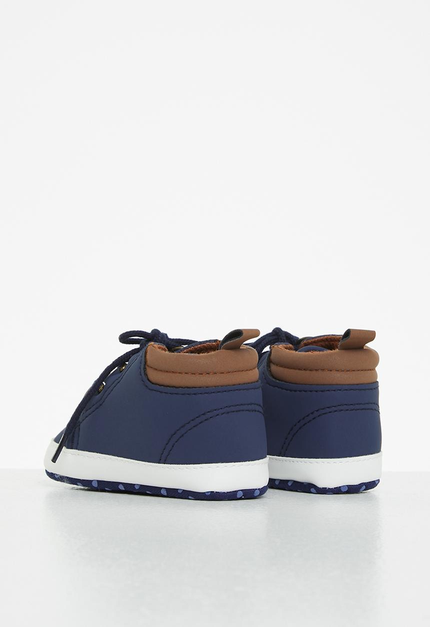 Pop Candy - Boys lace up sneakers - navy