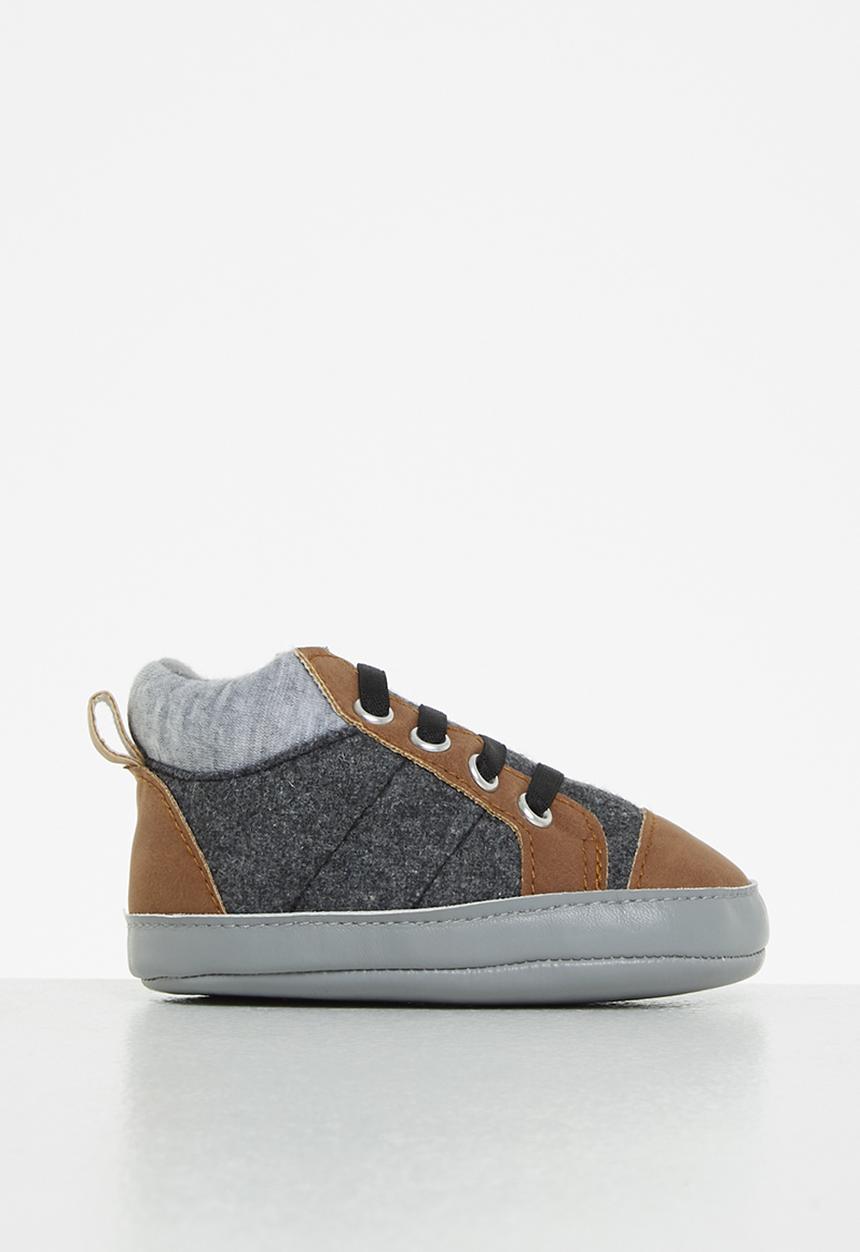 Pop Candy - Boys lace up sneakers - grey