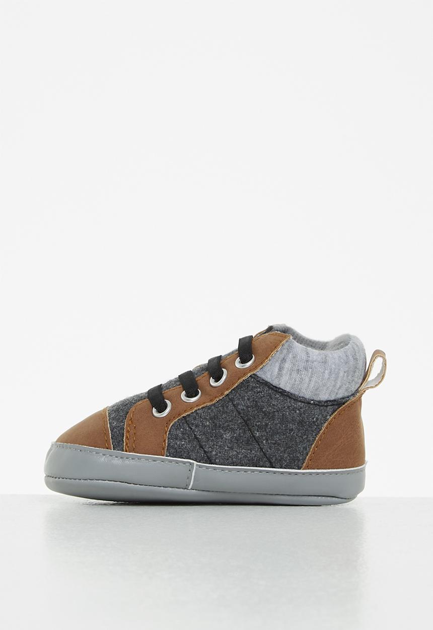 Pop Candy - Boys lace up sneakers - grey
