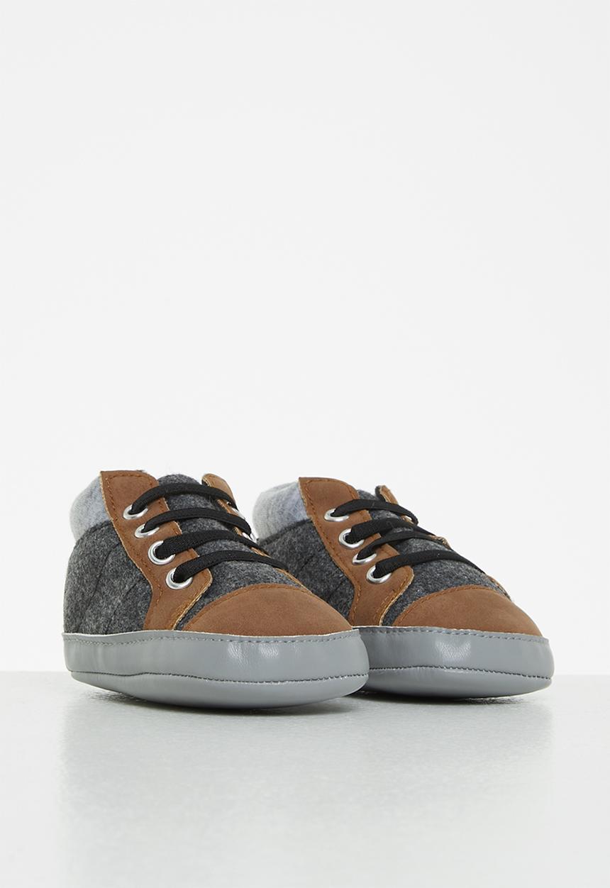 Pop Candy - Boys lace up sneakers - grey