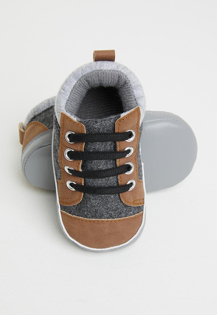 Pop Candy - Boys lace up sneakers - grey