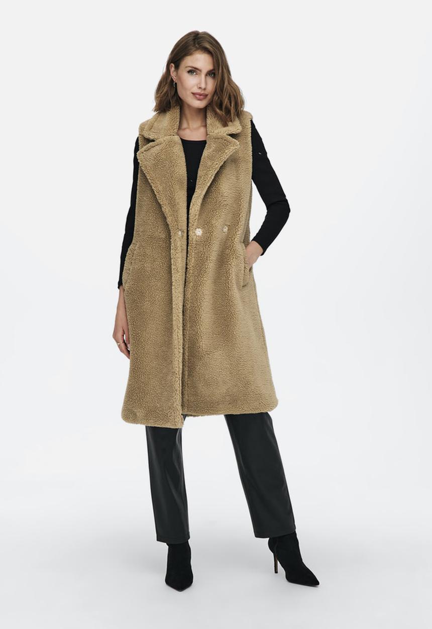 ONLY - Evelin teddy waistcoat - nomad