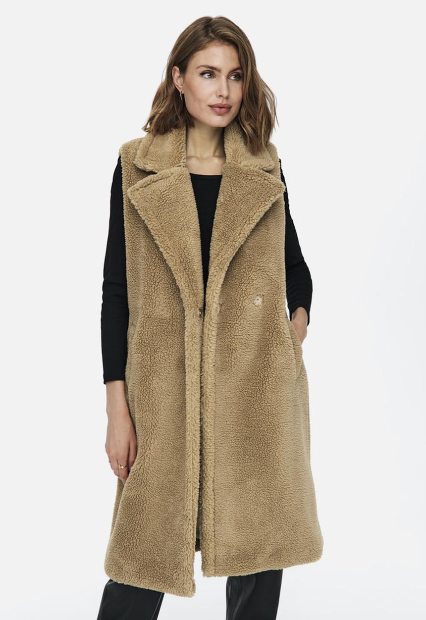 ONLY - Evelin teddy waistcoat - nomad