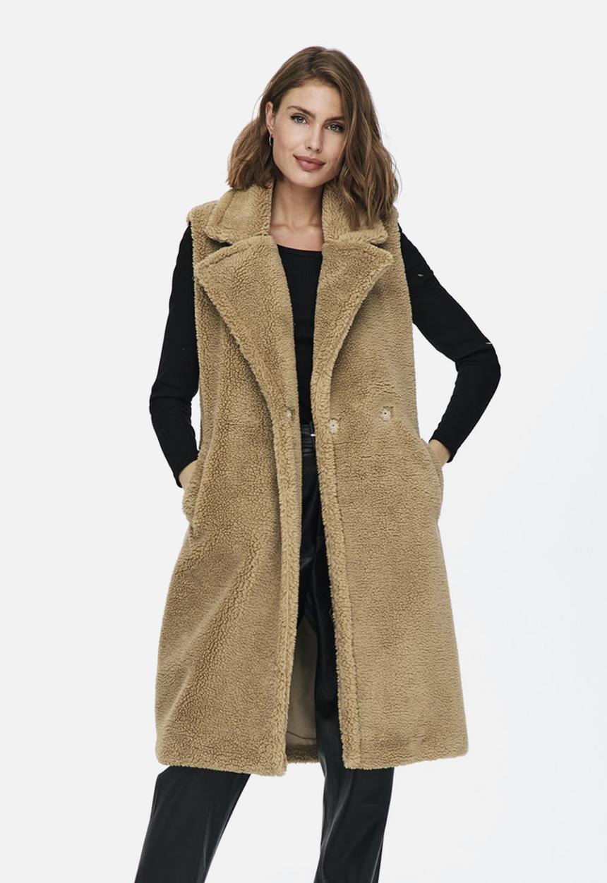 ONLY - Evelin teddy waistcoat - nomad