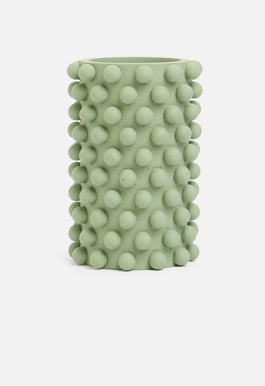 Sixth Floor - Dot tall vase - green