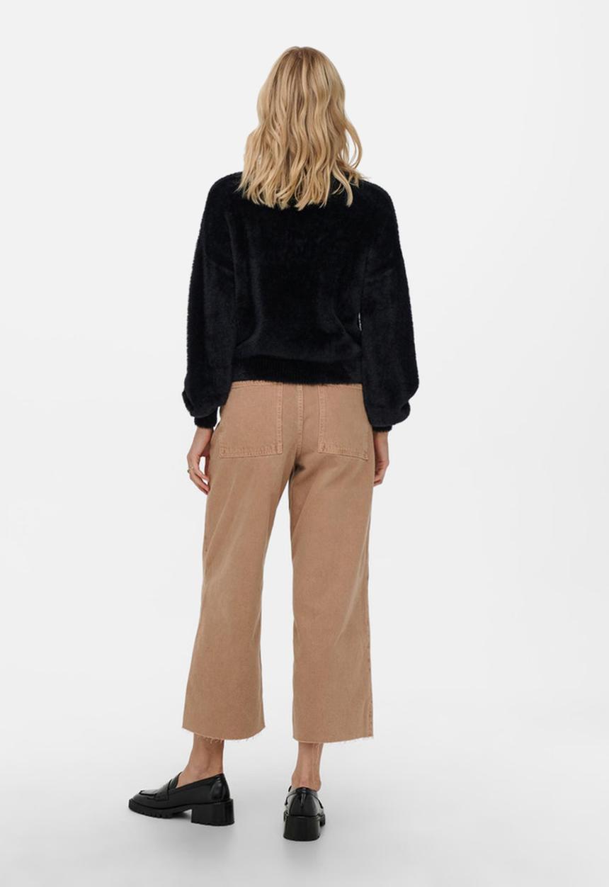 ONLY - Piumo long sleeve pullover knit - black