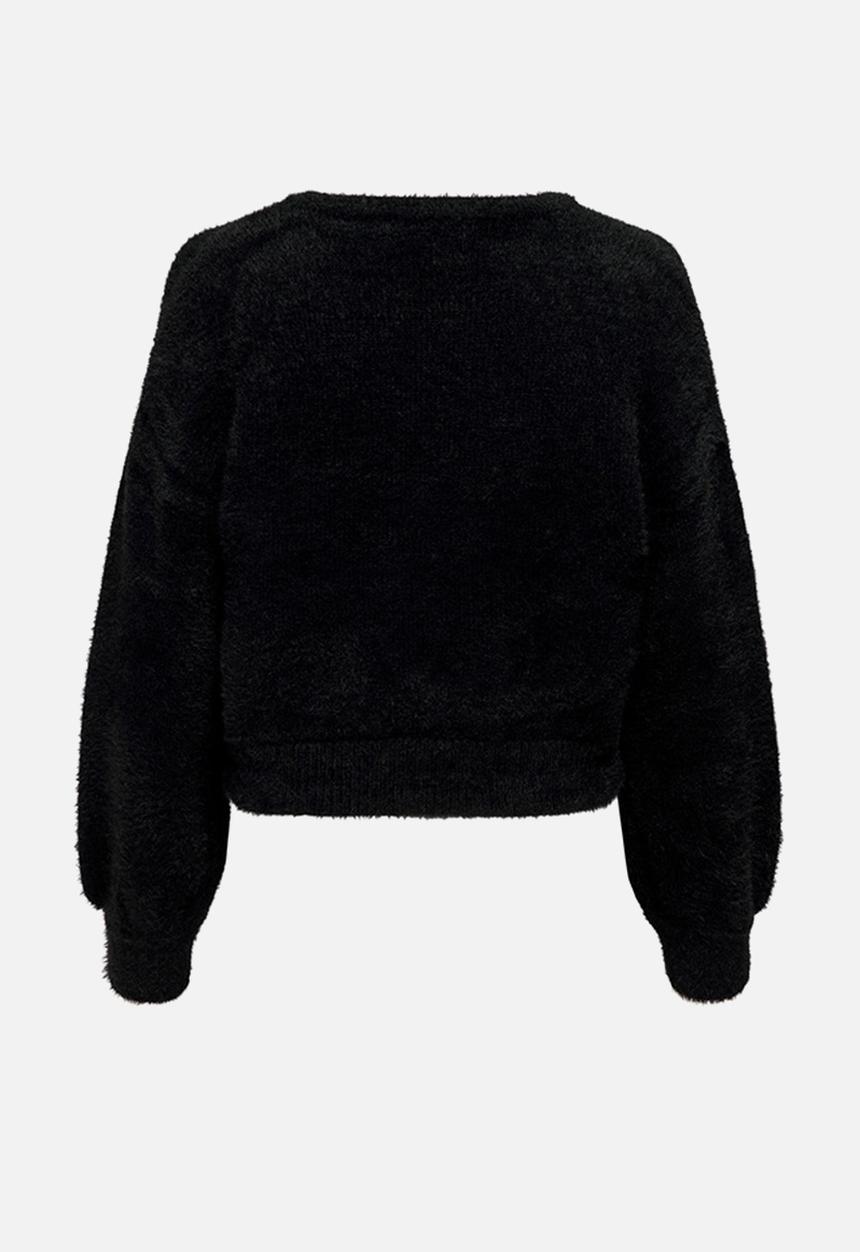ONLY - Piumo long sleeve pullover knit - black