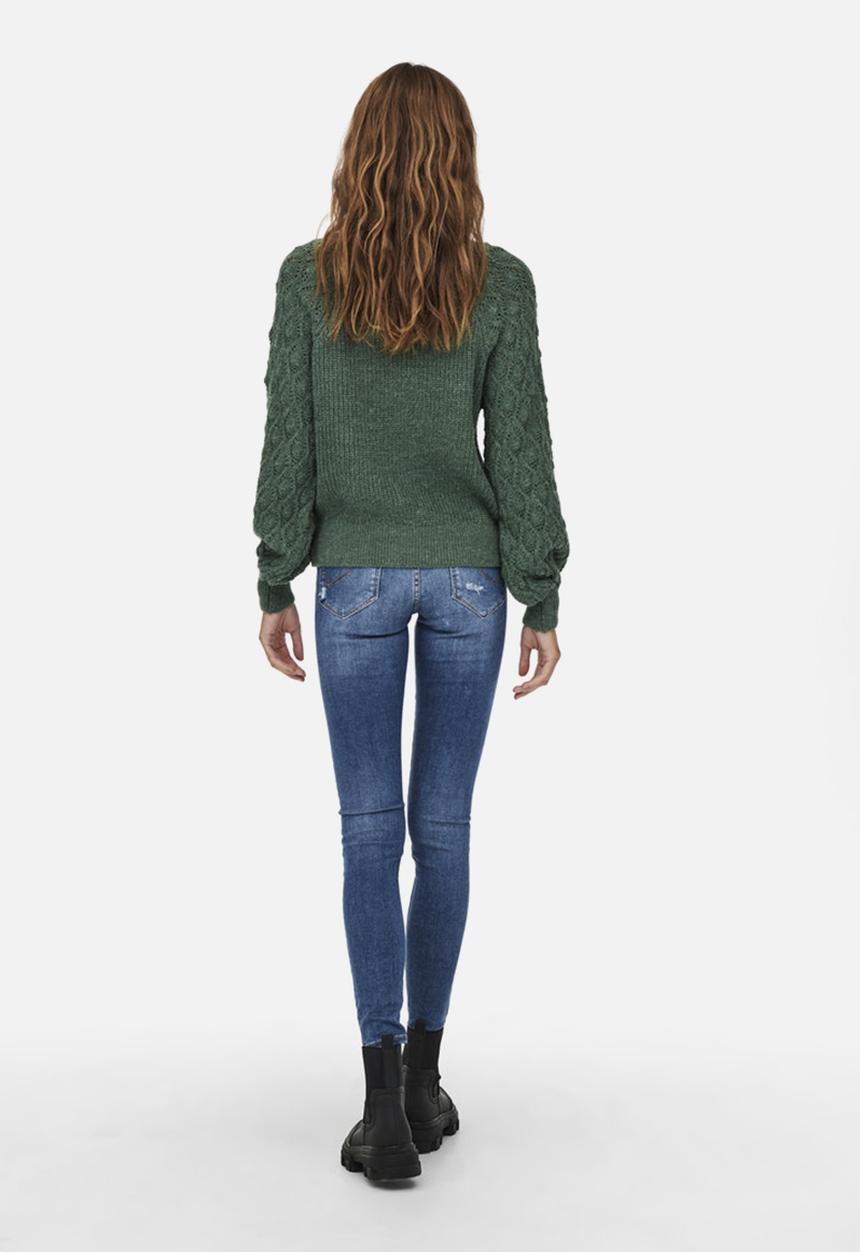 ONLY - Freeze long sleeve highneck pullover knit - mallard green
