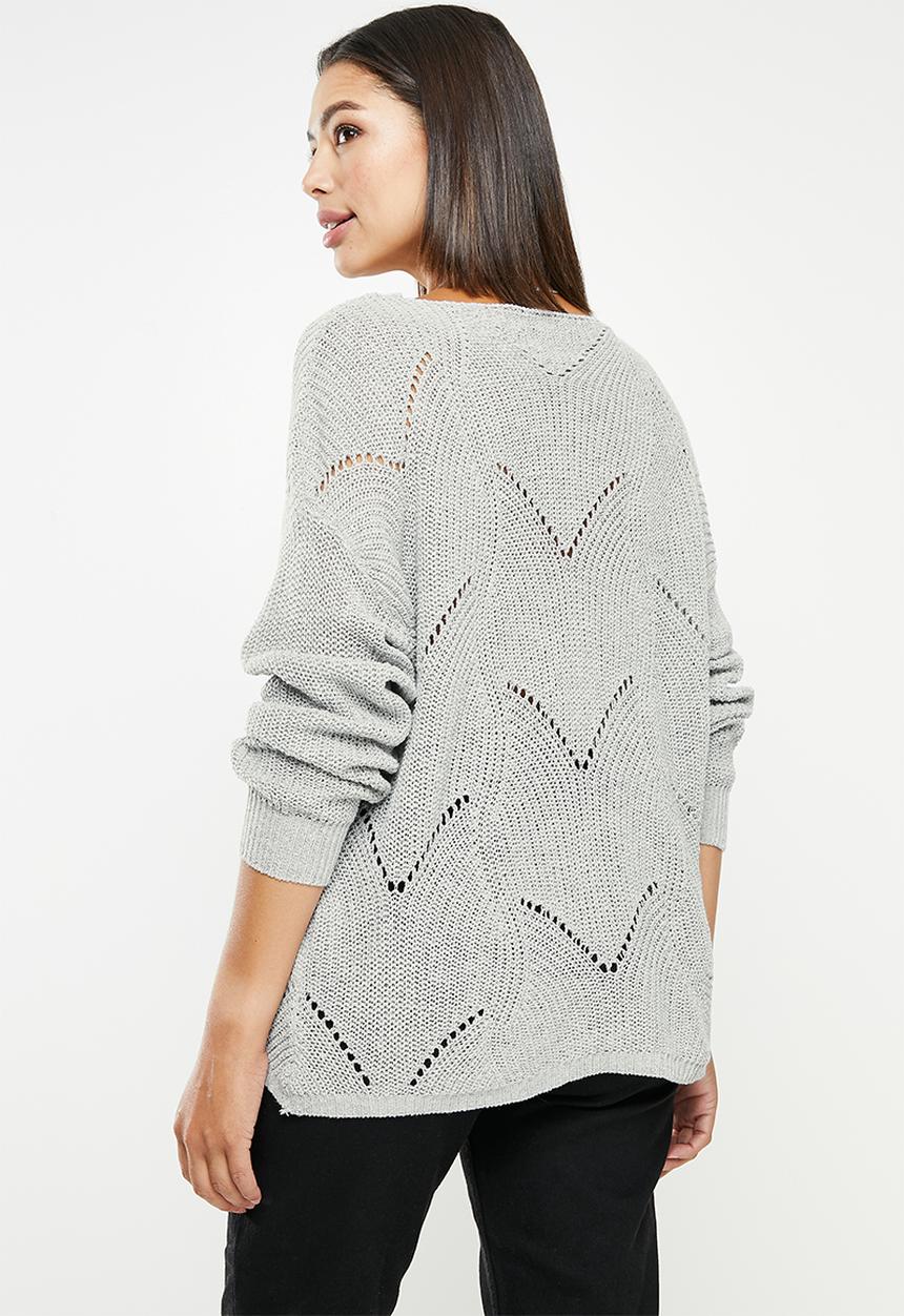 dailyfriday - Cable slouchy jumper - grey