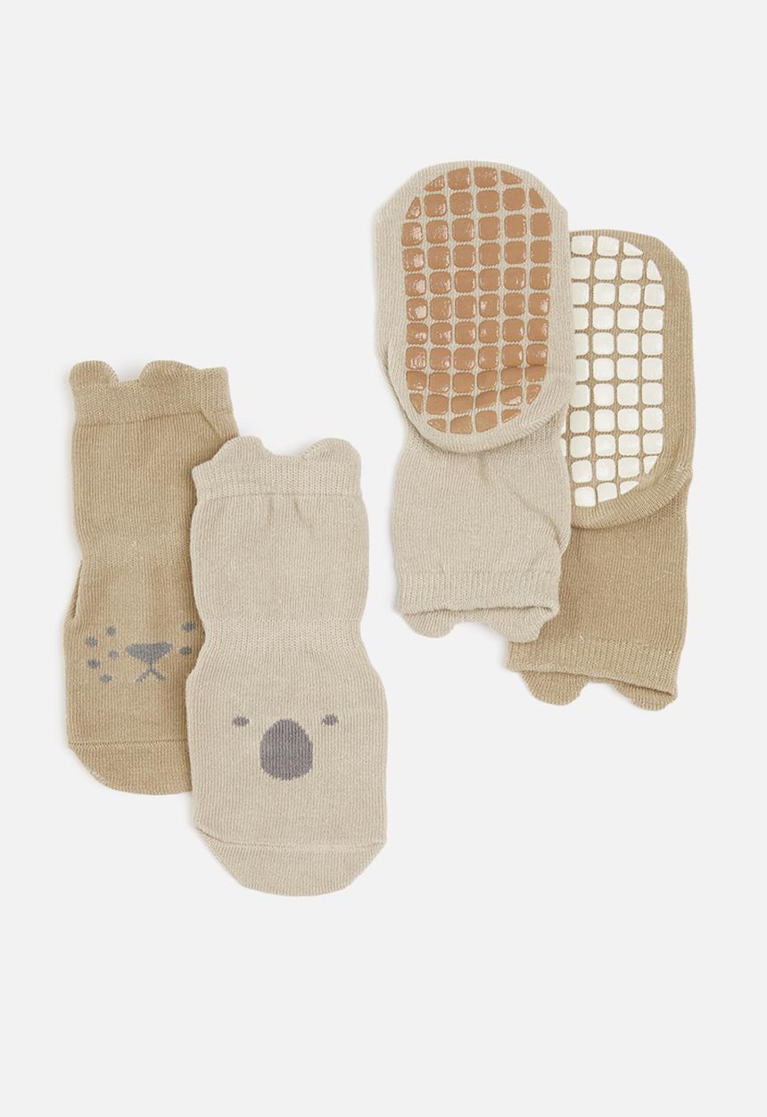 Pop Candy - 2 pack baby socks - stone