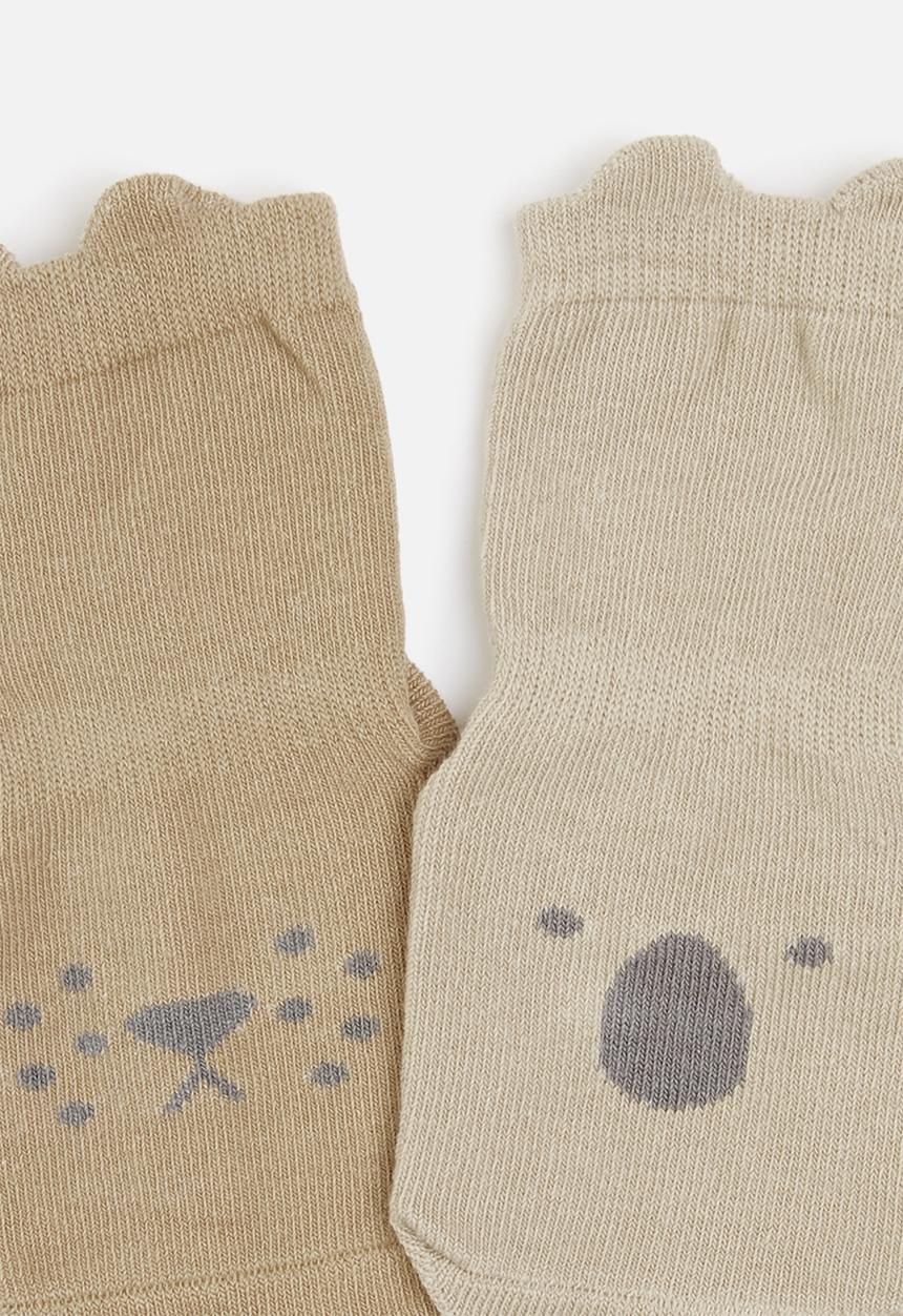 Pop Candy - 2 pack baby socks - stone