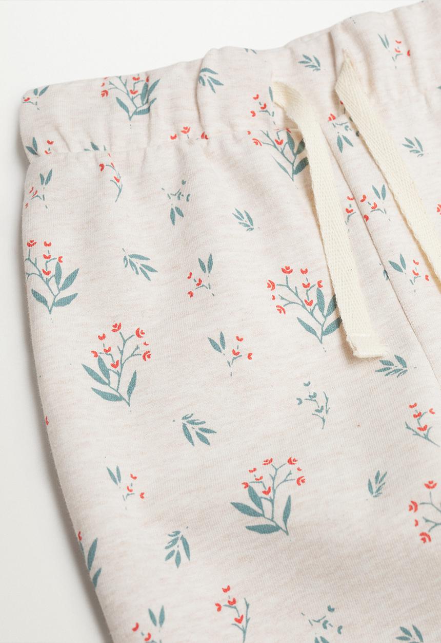 MANGO - Trousers florap - brown