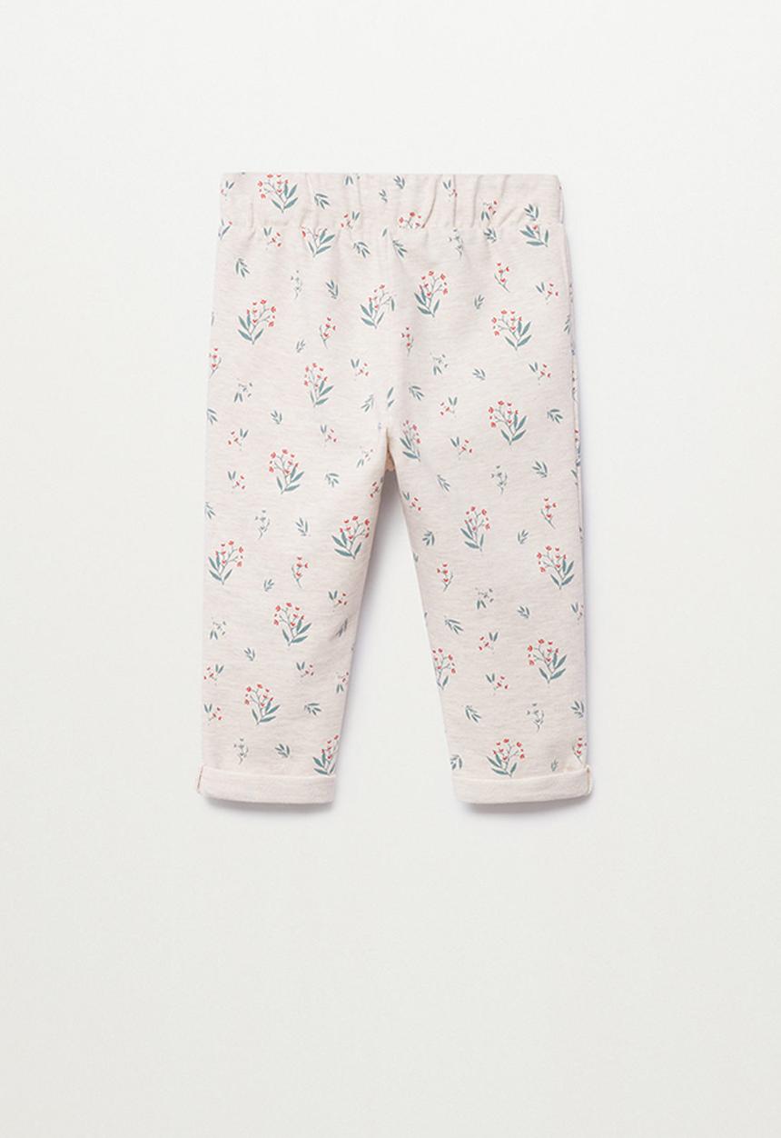 MANGO - Trousers florap - brown