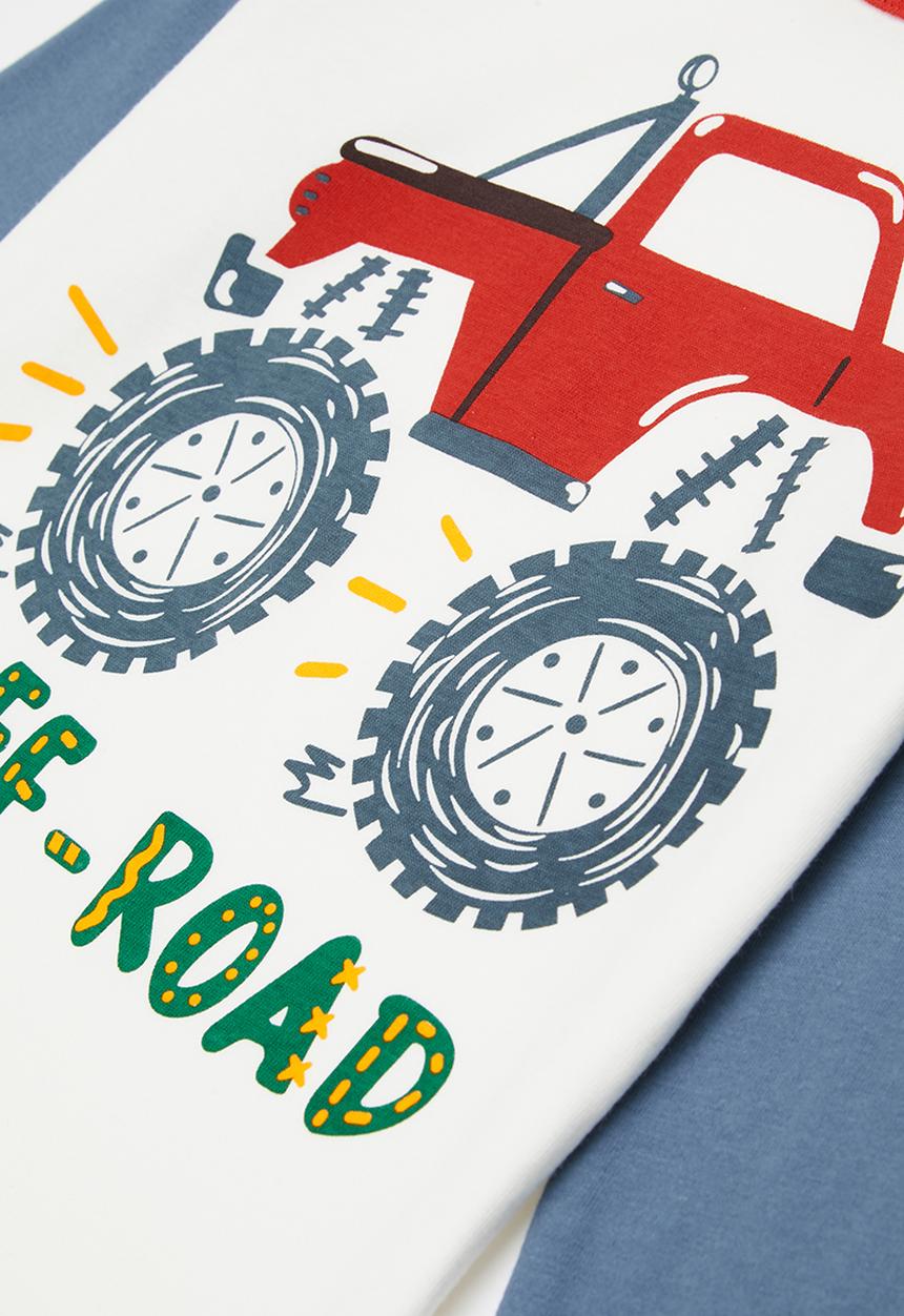 Pop Candy - Boys graphic tee - white & blue