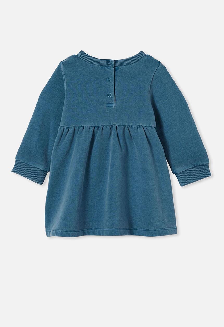 Cotton On - Tina fleece dress - teal storm