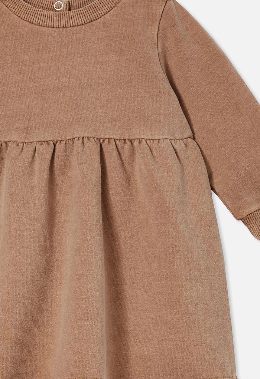 Cotton On - Tina fleece dress - taupy brown