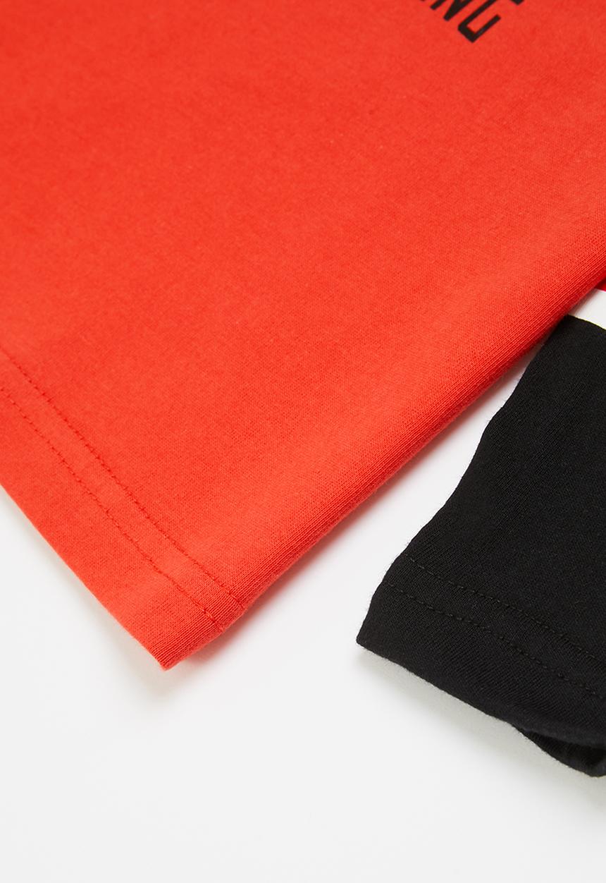 Pop Candy - Boys printed tee - red & black