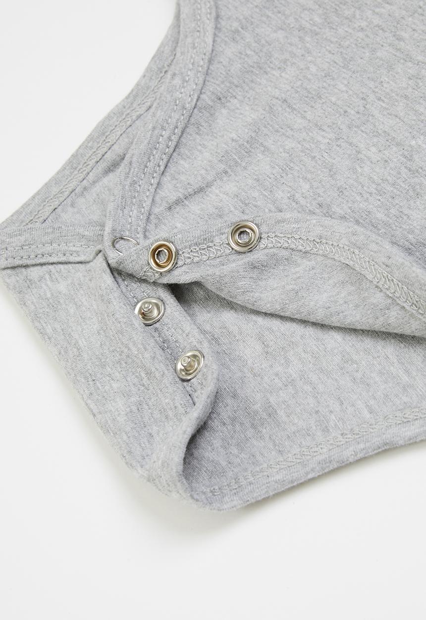 Pop Candy - Baby boys long sleeve golfer - grey