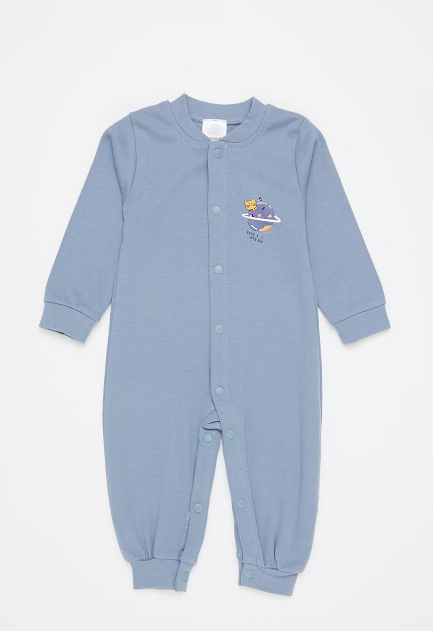 Pop Candy - Baby boys 2 pack romper - blue/white