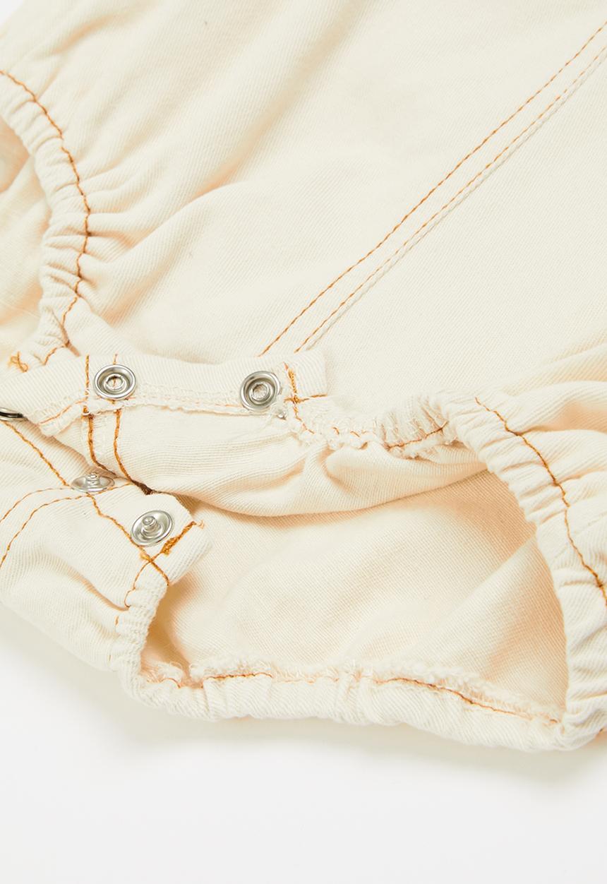 Pop Candy - Baby boys dungaree - cream