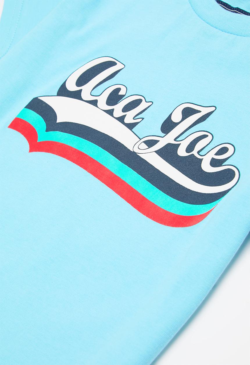 Aca Joe - Aca joe multi-colour printed t-shirt -  blue