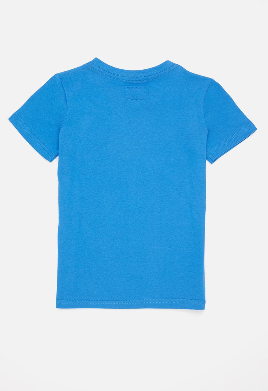 Aca Joe - Aca joe emb velt t-shirt - blue