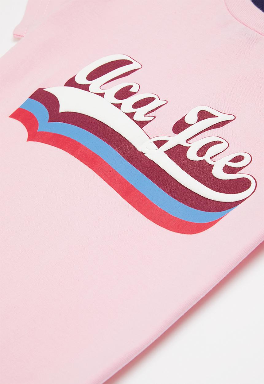 Aca Joe - Aca joe multi-colour printed t-shirt - light pink