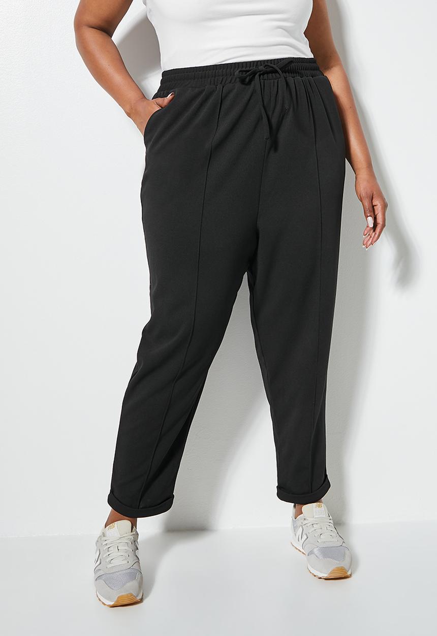 Superbalist - Pintuck turn up jogger - black