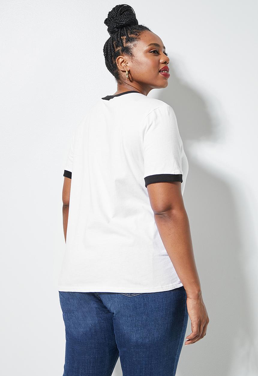 Superbalist - Drum Sis Dolly tee - white & black