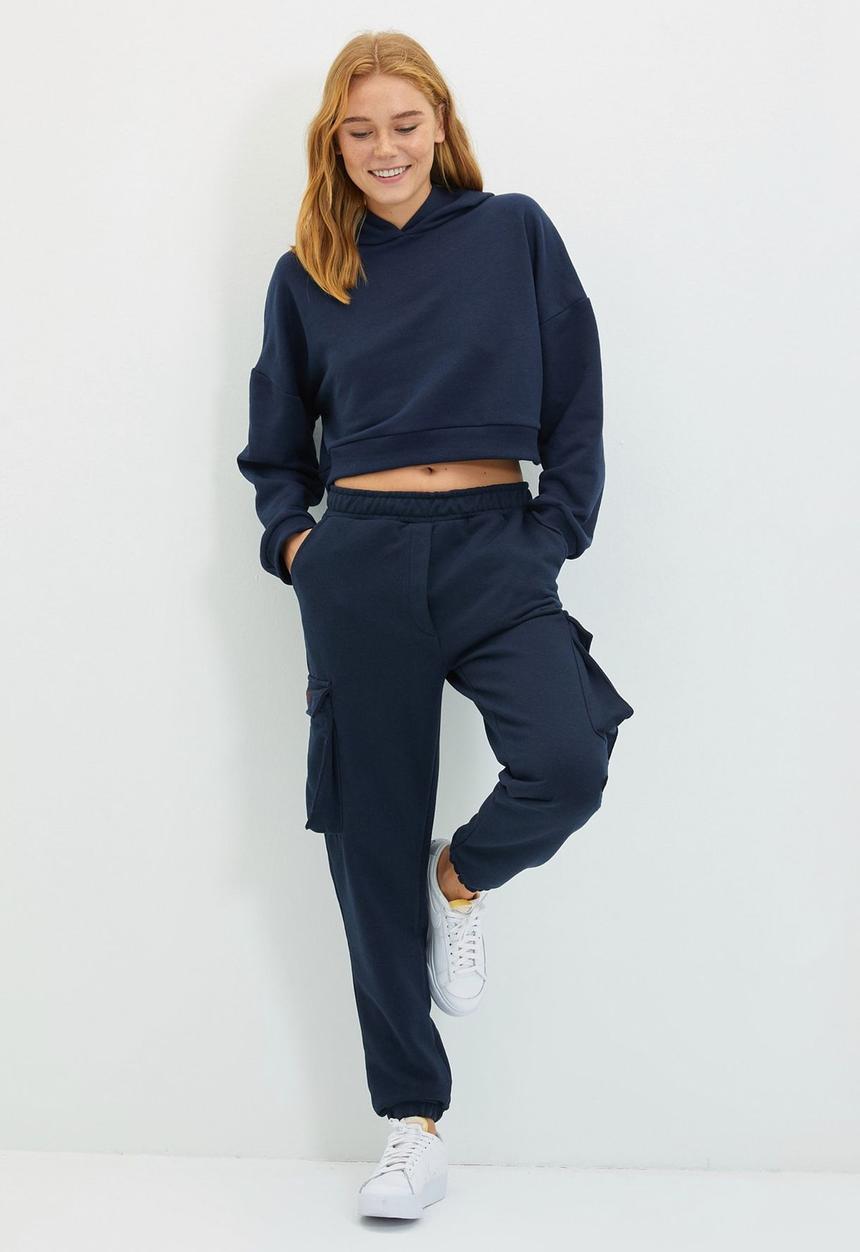 Trendyol - Loose jogger with cargo pocket slim sweatpants  - navy