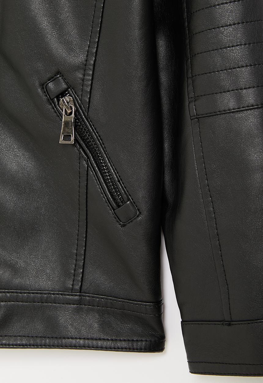 Rebel Republic - Pu biker jacket - black