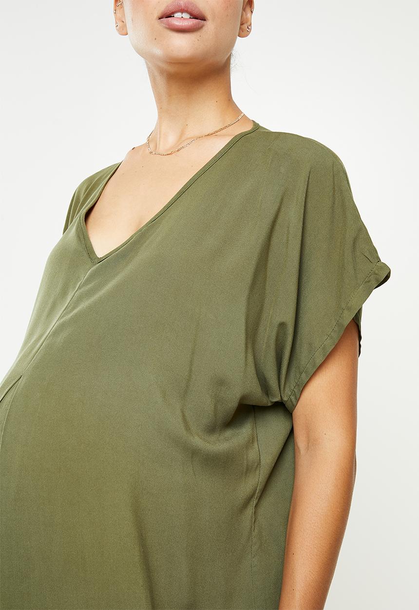 Superbalist - Maternity cacoon dress - olive