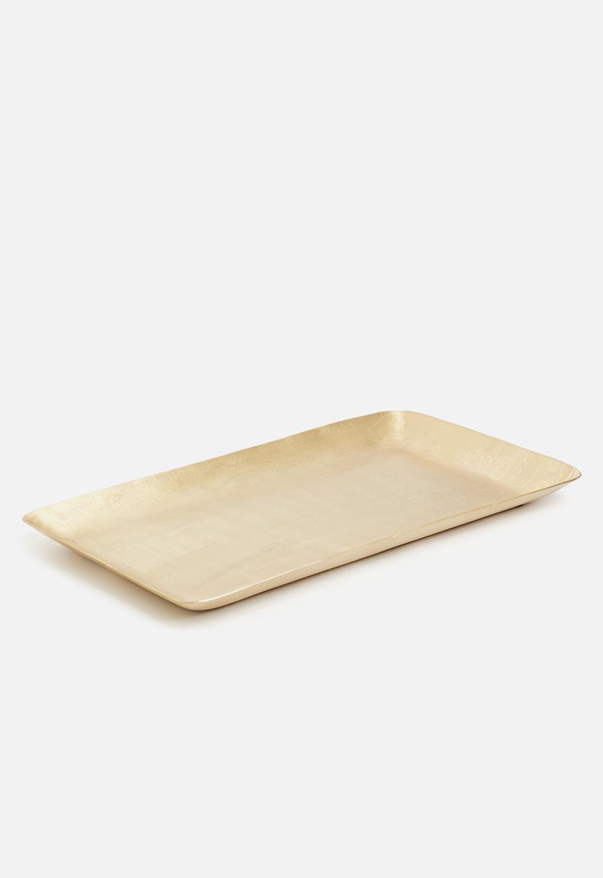 Sixth Floor - Rectangular tray - gold