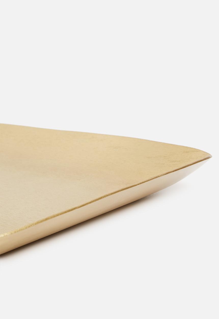 Sixth Floor - Rectangular tray - gold
