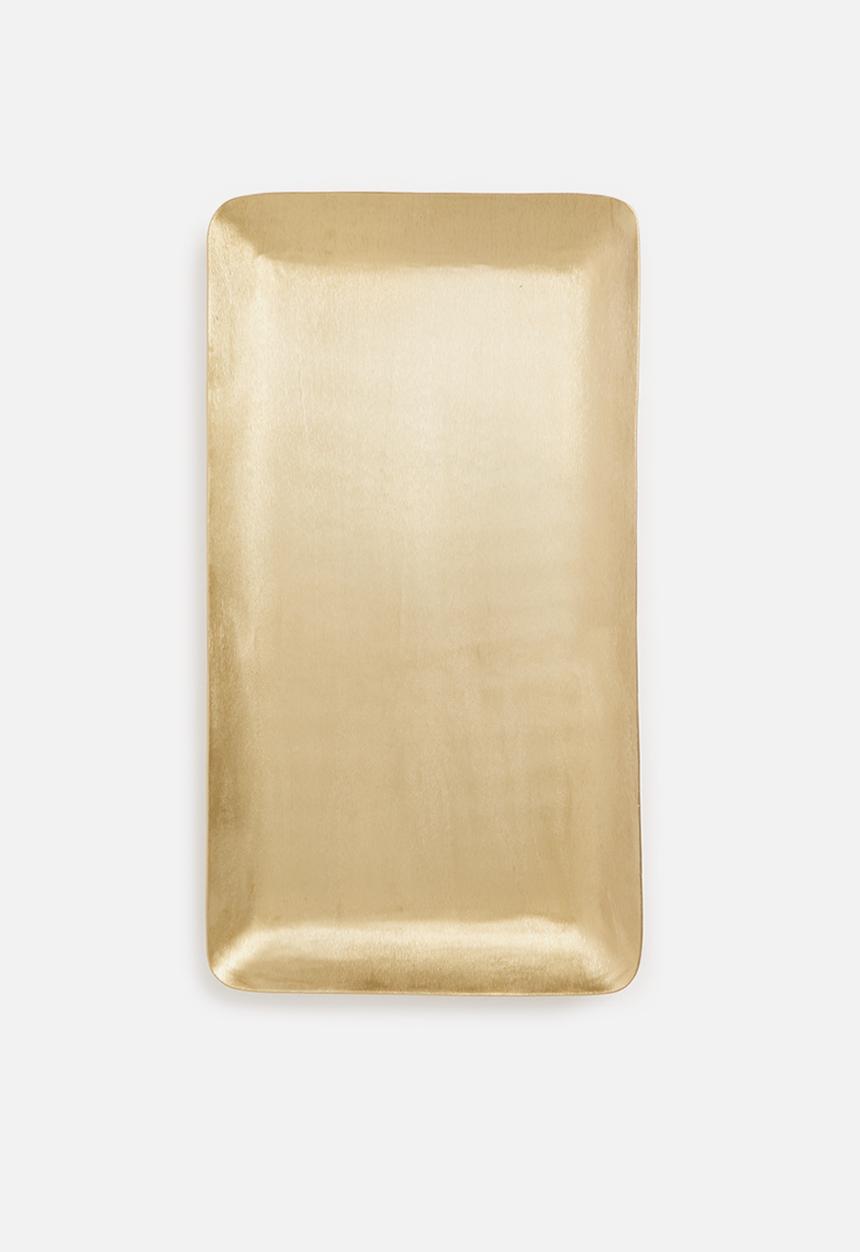 Sixth Floor - Rectangular tray - gold