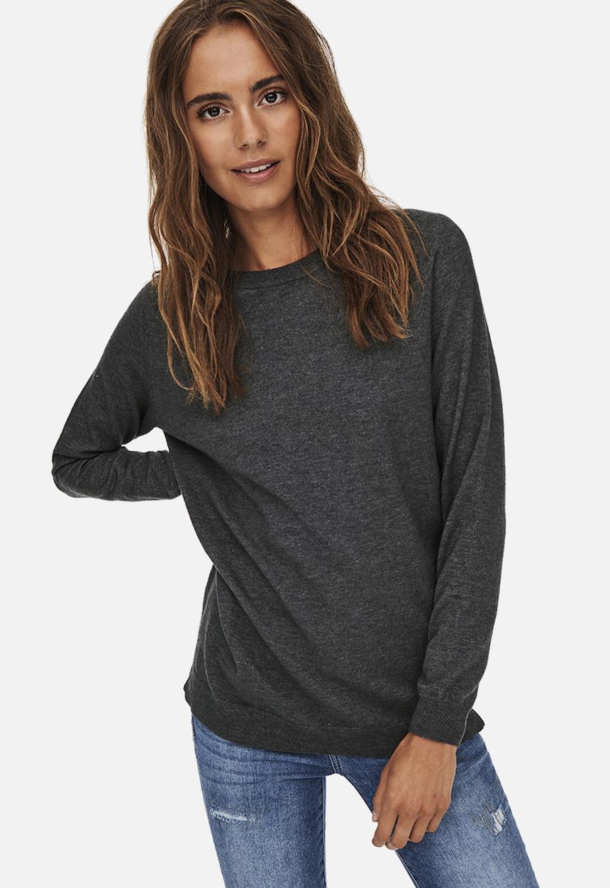 ONLY - Younger long sleeve pullover knit - dark grey melange
